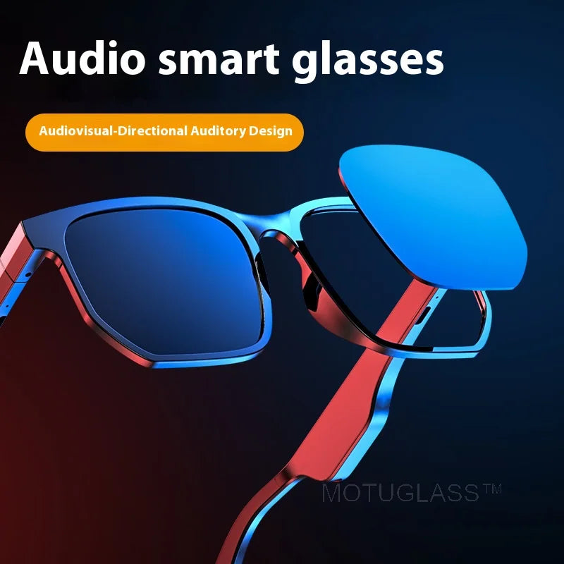 Smart Bluetooth Glasses Touch Control Wireless Audio Bluetooth 5.0 Glasses Music Listening Handsfree Call Durable for Daily Use