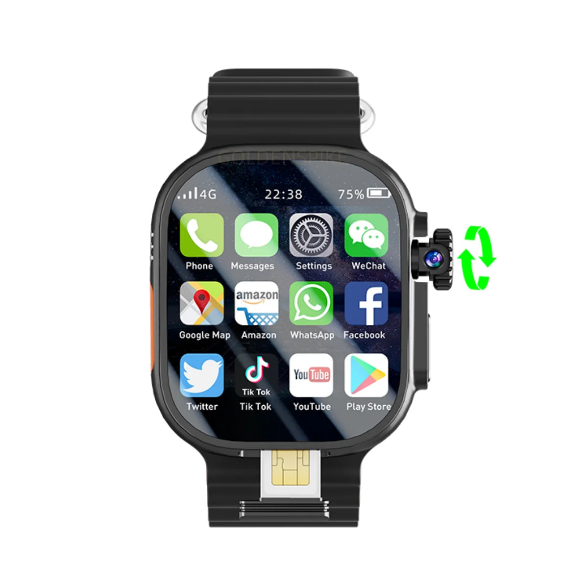 S10 Ultra Max Smartwatch 4G Android 10.0 2.2inch Amoled Rotary Camera Video Call GPS WIFI App Download S10 Ultra Smart Watch Men