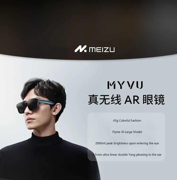 For MEIZU MYVU AR Smart Glasses XR Smart Audio VR Translation Flyme AI Model Multifunctional Navigation for Cycling Driving