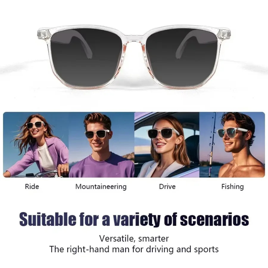 Smart Bluetooth Glasses Polarized UV Protection Blue Light Blocking Lenses Cycling Driving Music Listening Calling Glasses